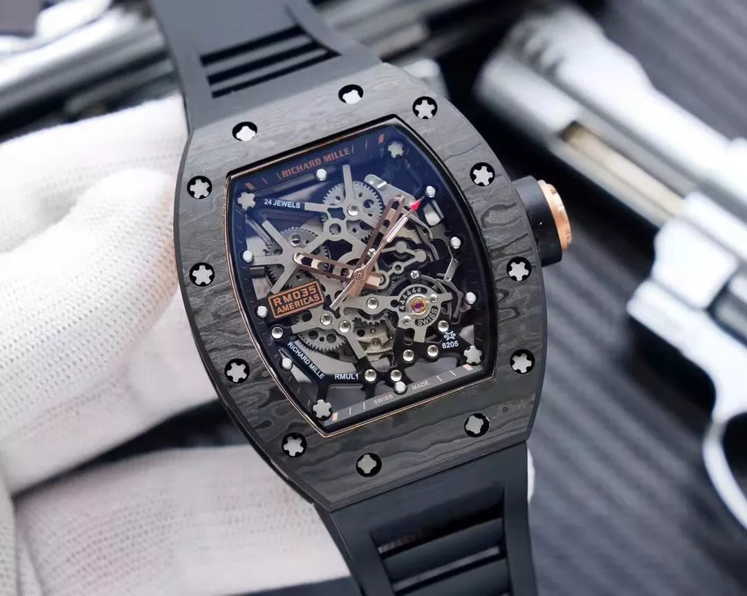 Black Rubber Strap Watch V836259
