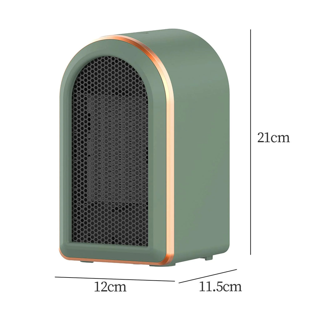 Green Mini Heater Fan with Tip Over Protection U307