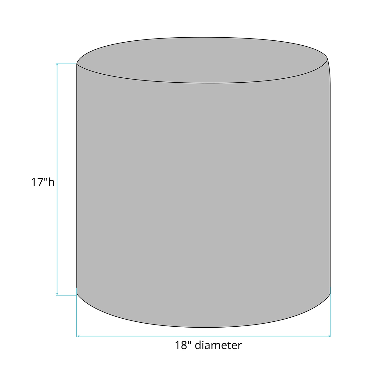Gold Cylinder Ottoman F761919