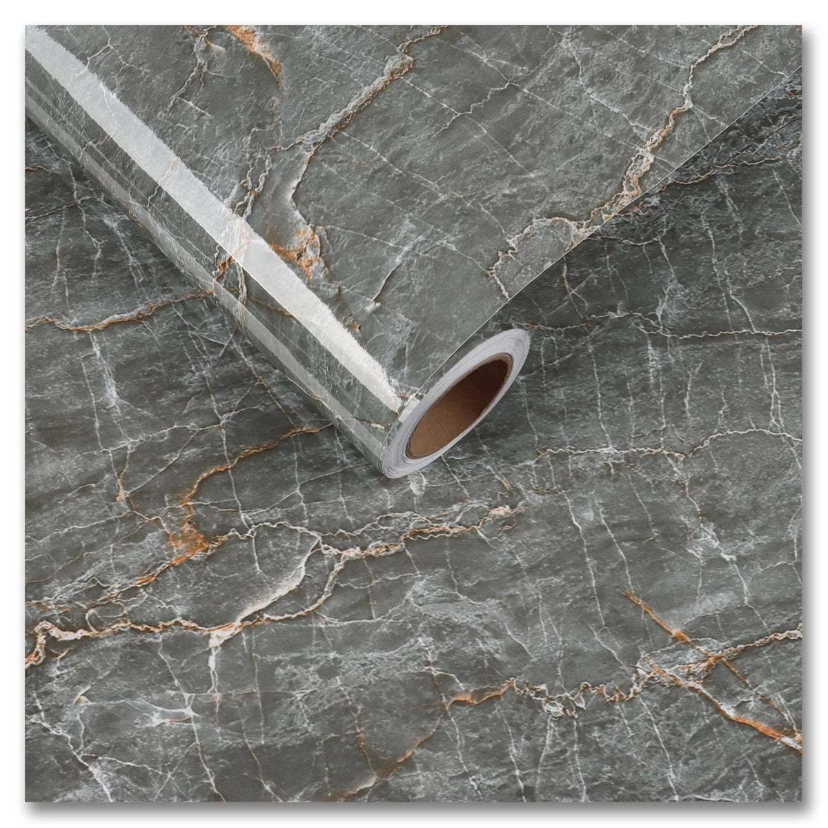 24"x354" Grey Marble Peel and Stick Wallpaper V31600