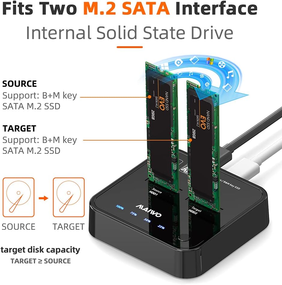 2 Bay M.2 SATA Docking Station Y7051