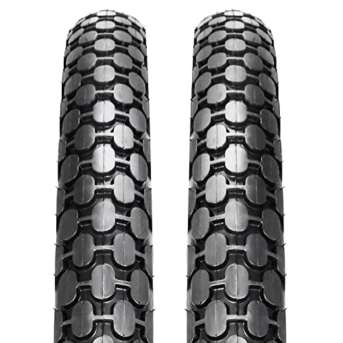 2 Pack 26" x 2.125" Beach Cruiser Bike Tires Black Wall/White Side Wall C31677