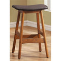 Faux Leather Counter Stool in Brown (Set of 2) Z5358