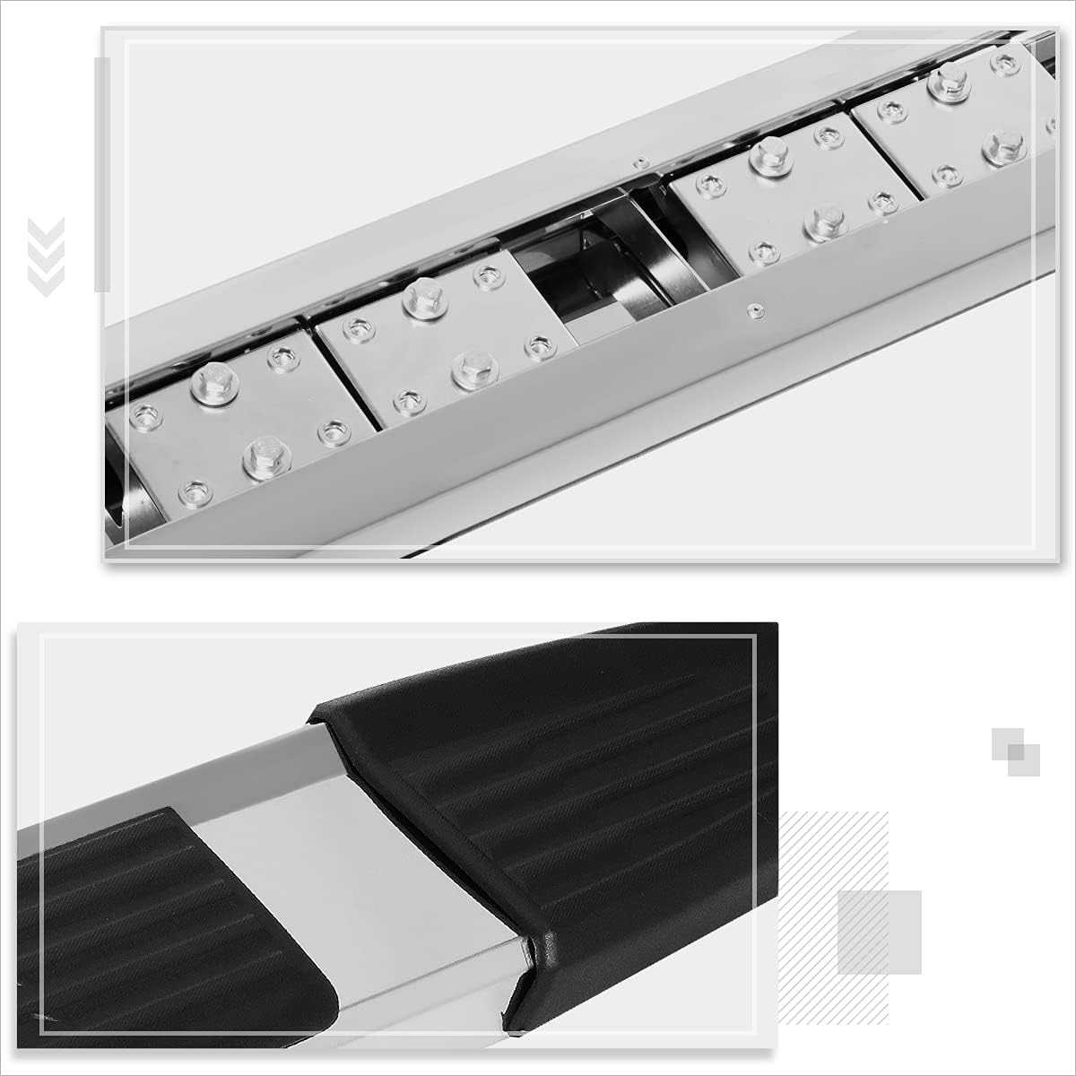 6 Inch Running Boards Side Steps Nerf Bars A3800