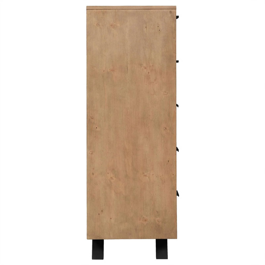Light Honey Brown 5-drawer Rectangular Chest I93488