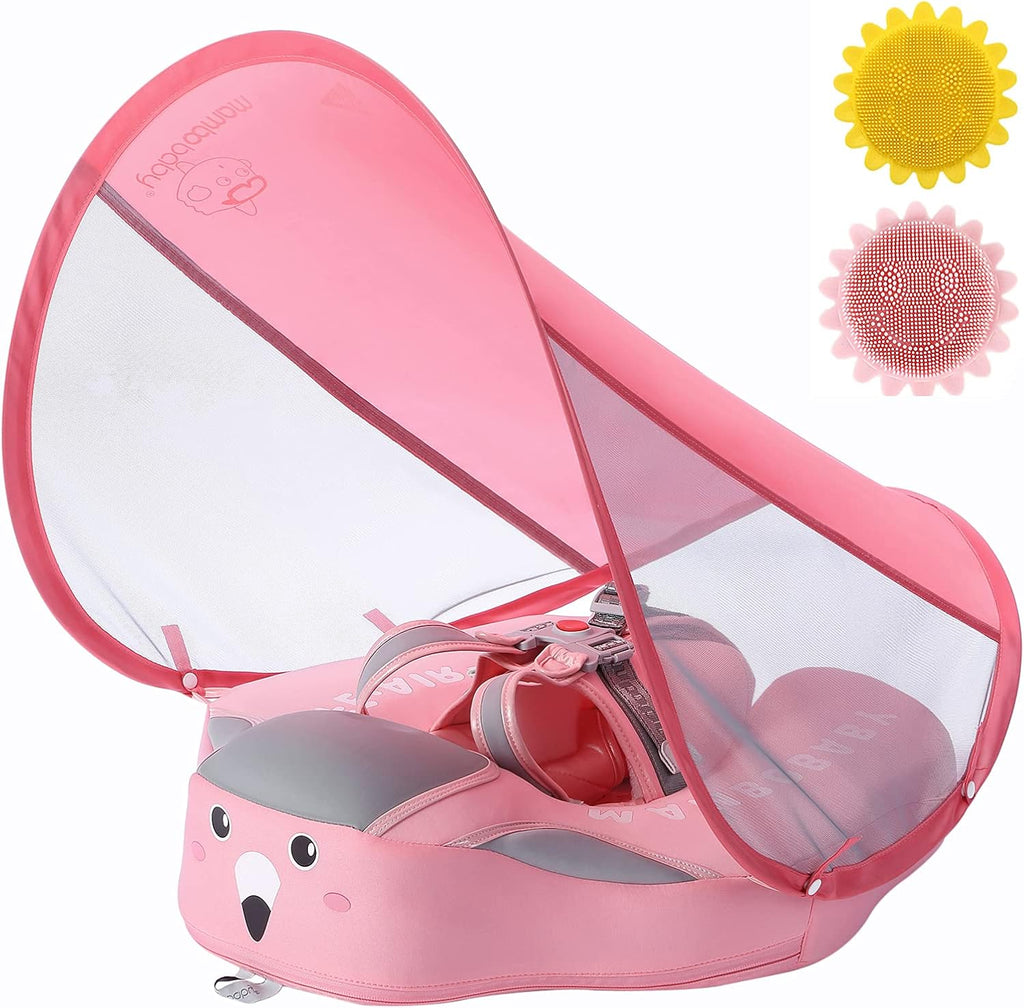 Baby Pool Float with Canopy UPF 50+, Non Inflatable X674
