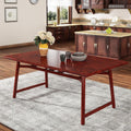 63" Rectangular Wood Dining Table with Metal Legs B440147