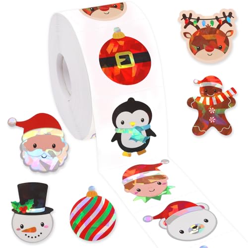 Christmas Stickers 1 Roll 500Pcs Z183993