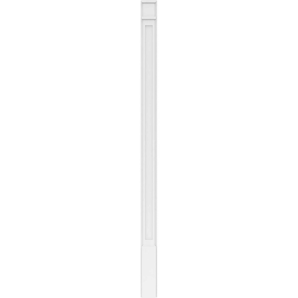 8x22W x 108x22H x 2x22P Flat Panel PVC Pilaster with Decorative Capital & Base (Pair) X547272