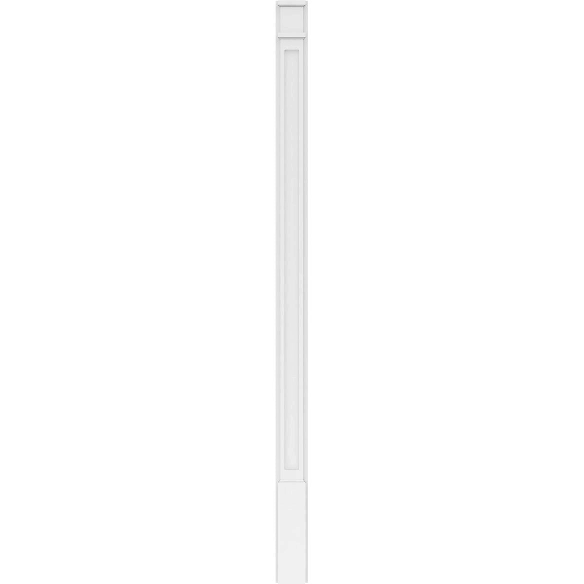 8x22W x 108x22H x 2x22P Flat Panel PVC Pilaster with Decorative Capital & Base (Pair) X547272