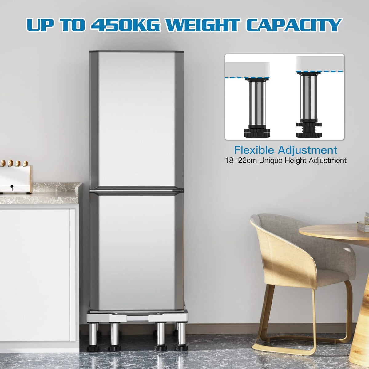 Mini Fridge Stand with 8 Adjustable Feet N26124
