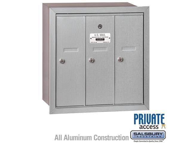 Vertical Mailbox - 3 Doors - Sandstone - Surface Mounted L92437