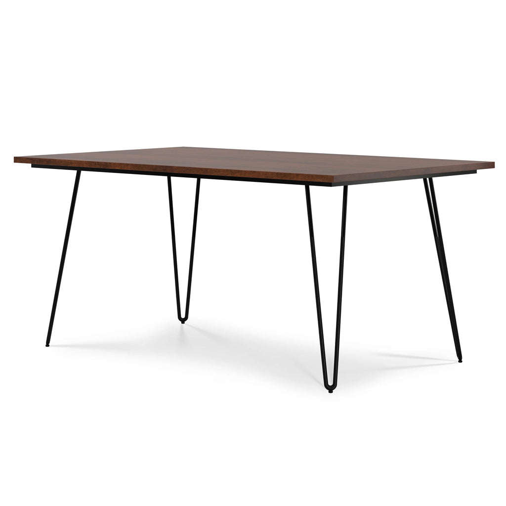 Solid Mango Wood and Metal 66 inch x 40 inch Rectangle Dining Table A646326