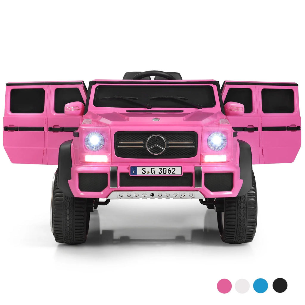 12V Kids Ride On Car with Trunk Pink I5835