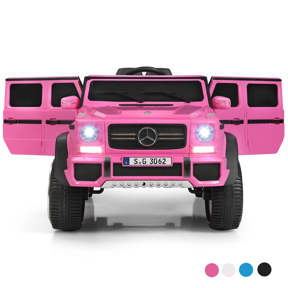 12V Kids Ride On Car with Trunk Pink I5835