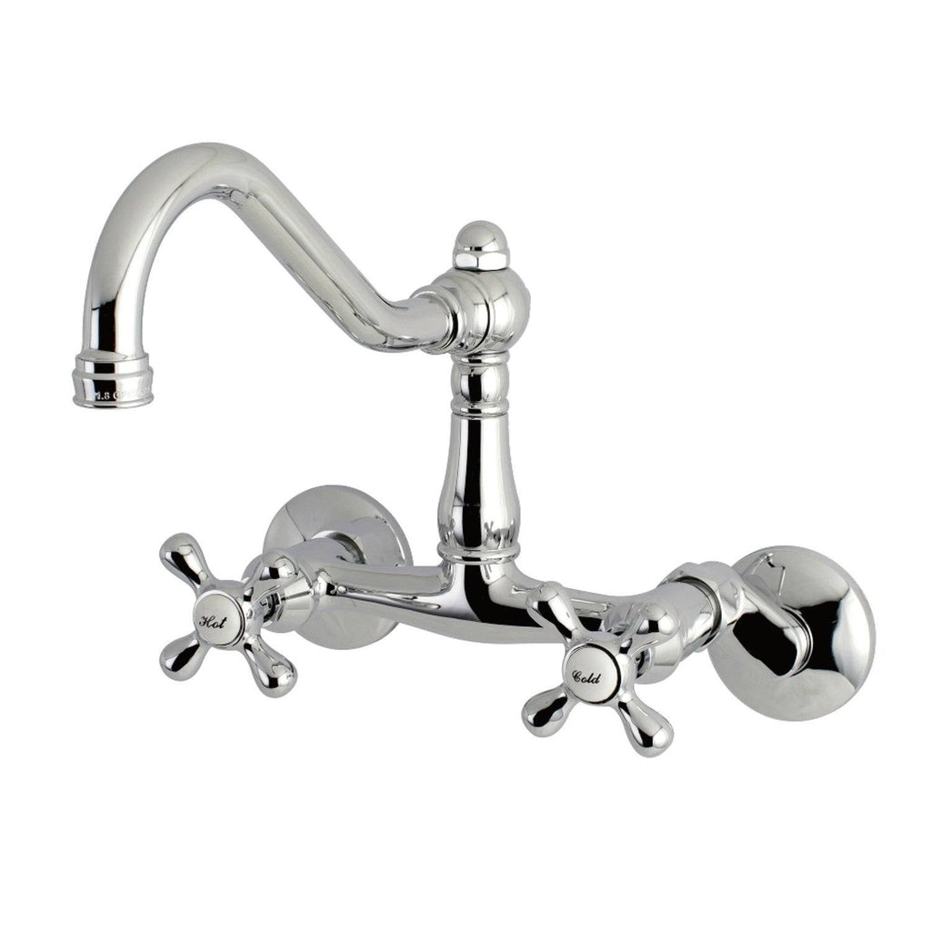 Brushed Brass Adjustable Wall Mount Kitchen Faucet I5066