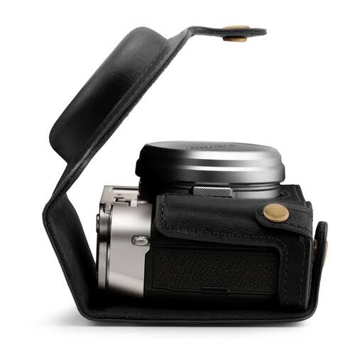 Black Top Grain Leather Camera Case D107822