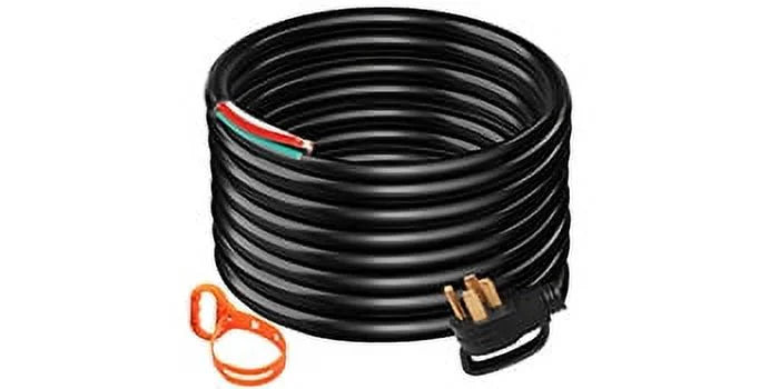 30' 50A RV Power Cord 6/3 + 8/1 AWG NEMA 14-50P to Bare Wire O626276