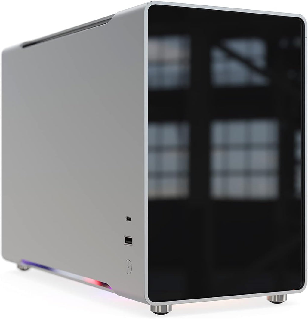 Mini ITX Aluminum Computer Case with Tempered Glass T612