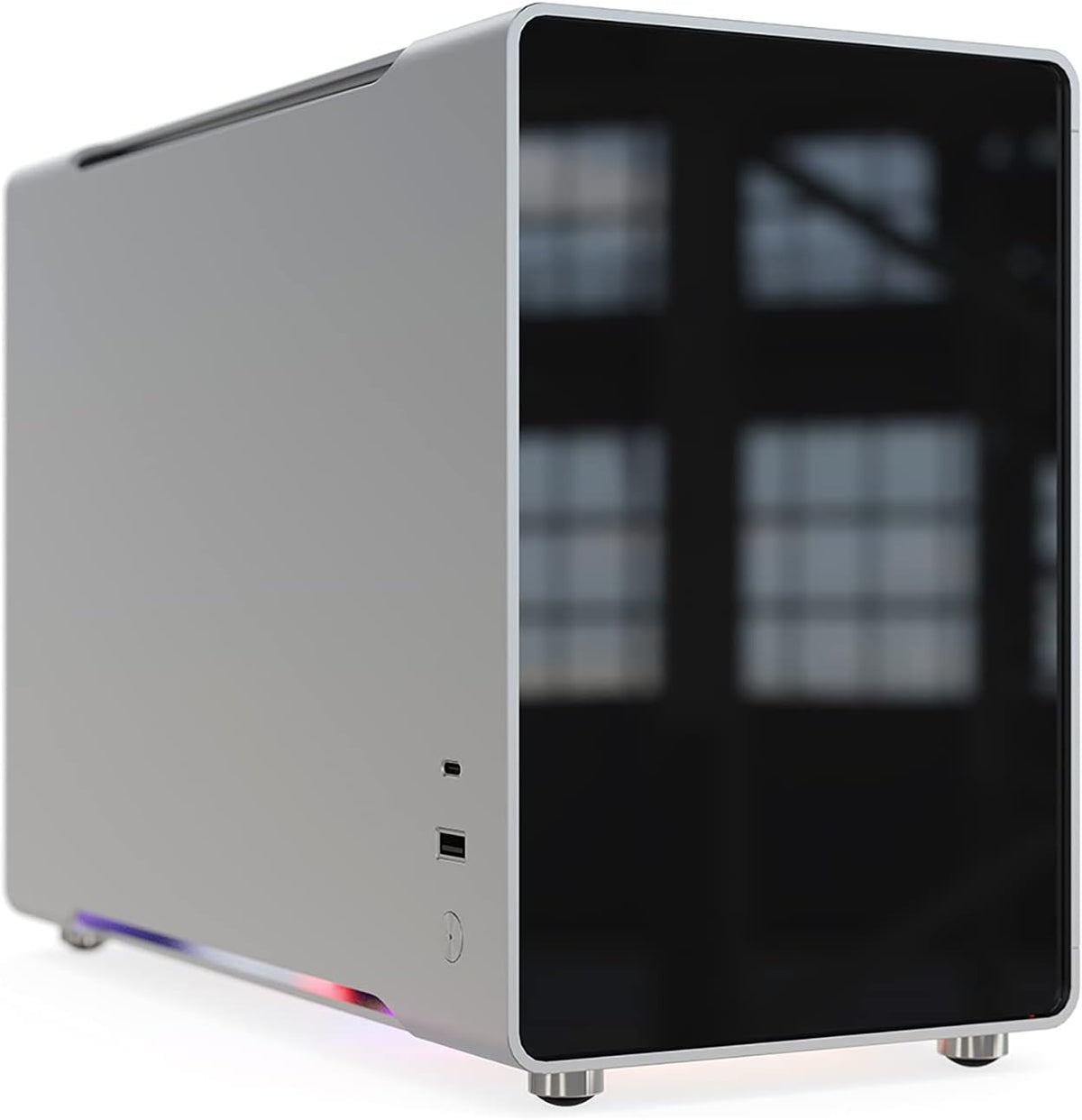 Mini ITX Aluminum Computer Case with Tempered Glass T612