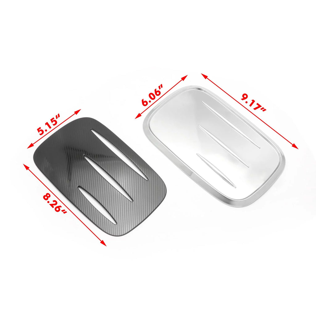 Carbon Fiber Style Fuel Tank Cover Trim Gas Cap Overlay F14658