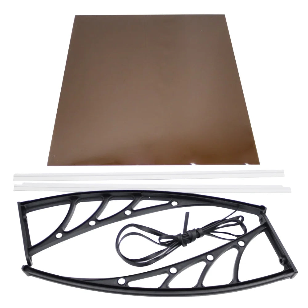 30"*40" Polycarbonate Awning Dark Brown I852