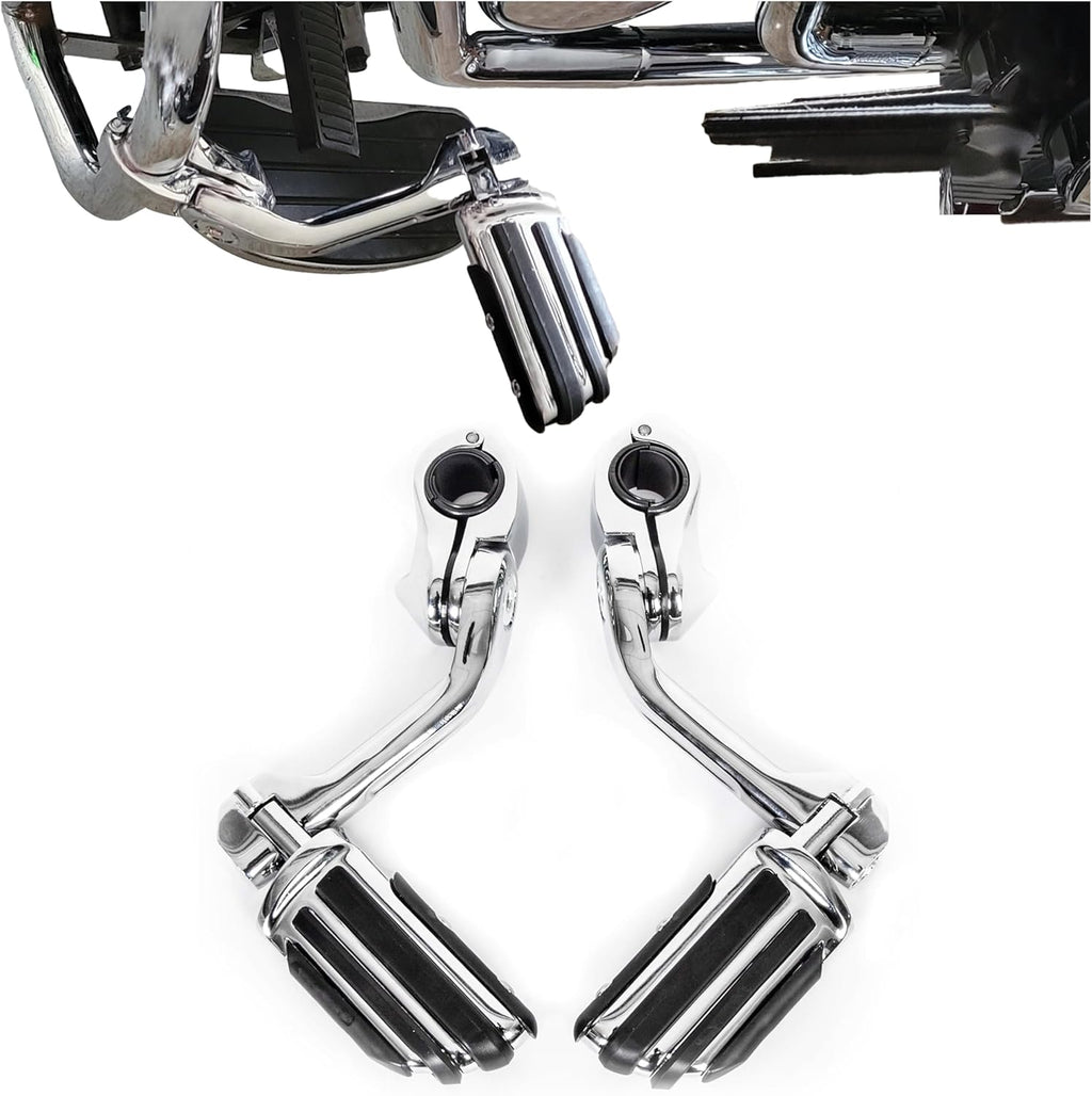 1-1/4" Long Highway Foot Pegs Pedal with Screws for 1.25" Motorcycle Crash Bar Engine Guards Mount Tubing L662082