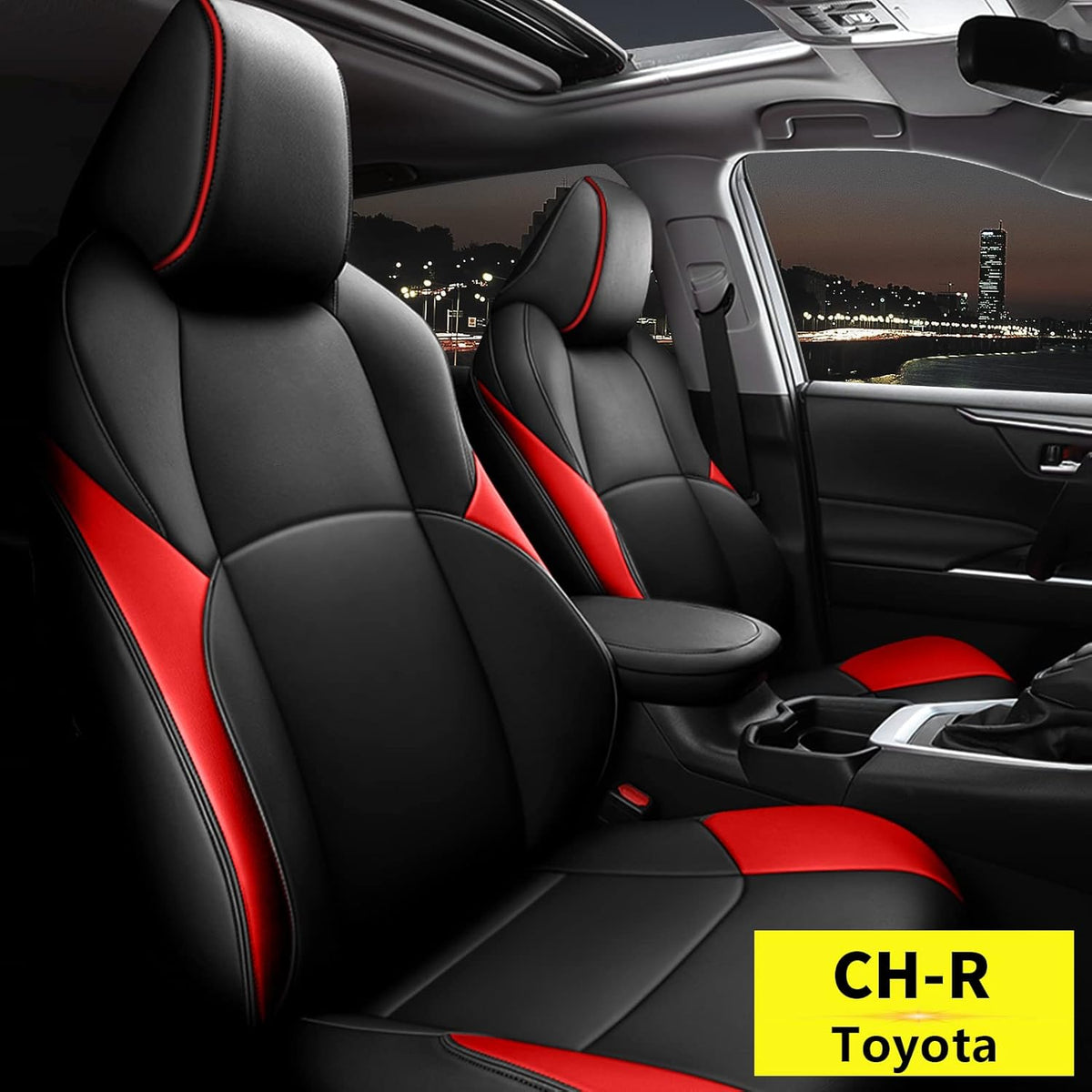 Faux Leather Car Seat Covers Full Set M6190