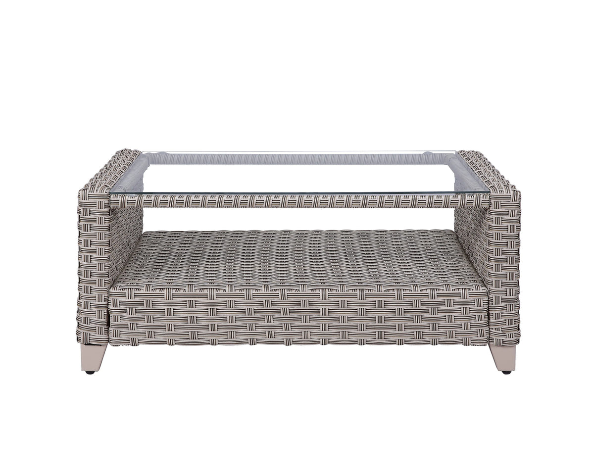 Gray Fabric Patio Sofa Set J372
