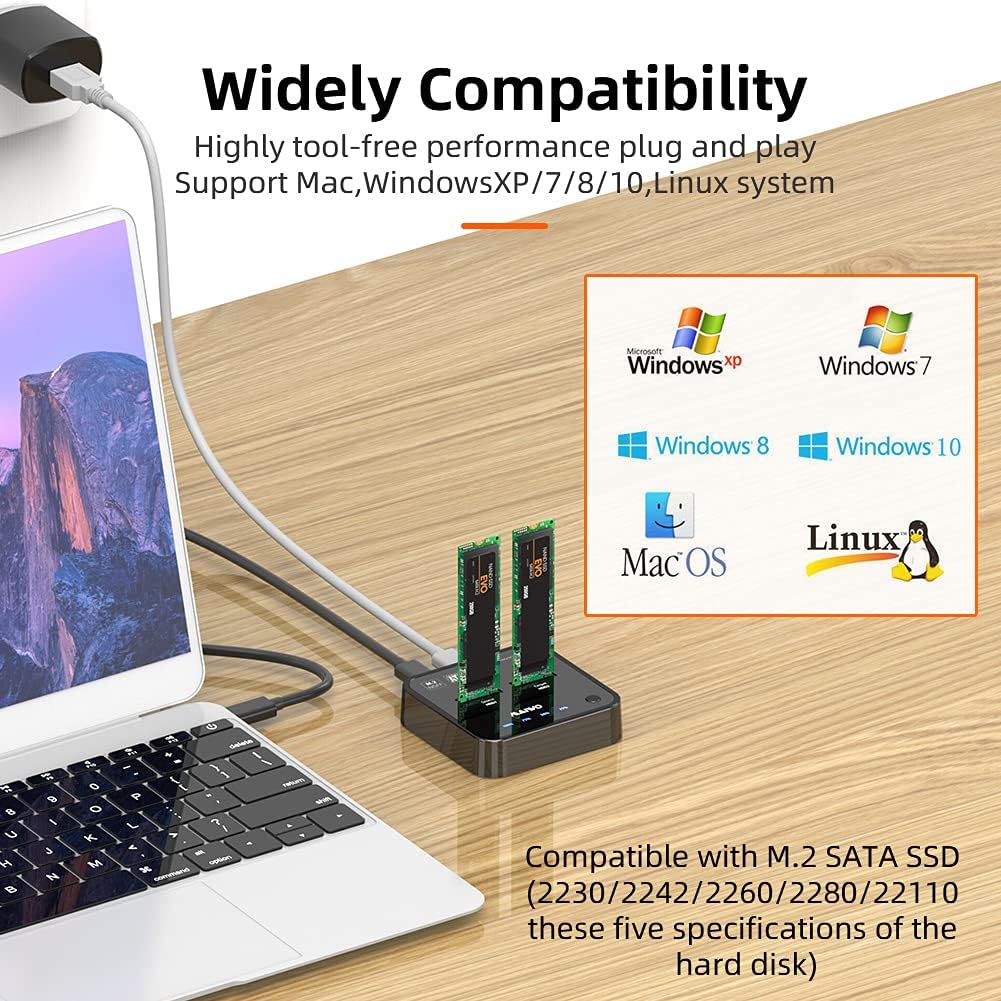 2 Bay M.2 SATA Docking Station Y7051