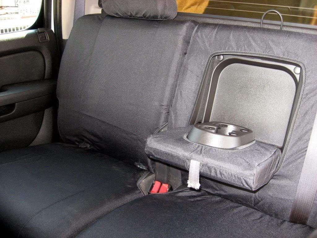 Black Waterproof Rear Seat Covers for Double Cab F43980