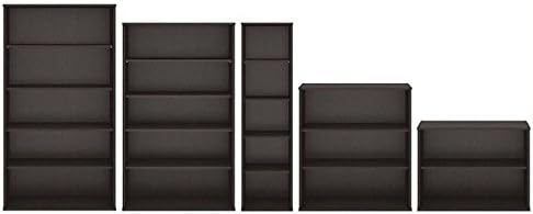 5 Shelf Bookcase in Mocha Cherry Y62058