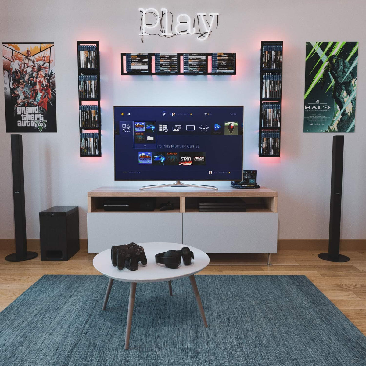 Black Floating Shelves Set of 3 L994987