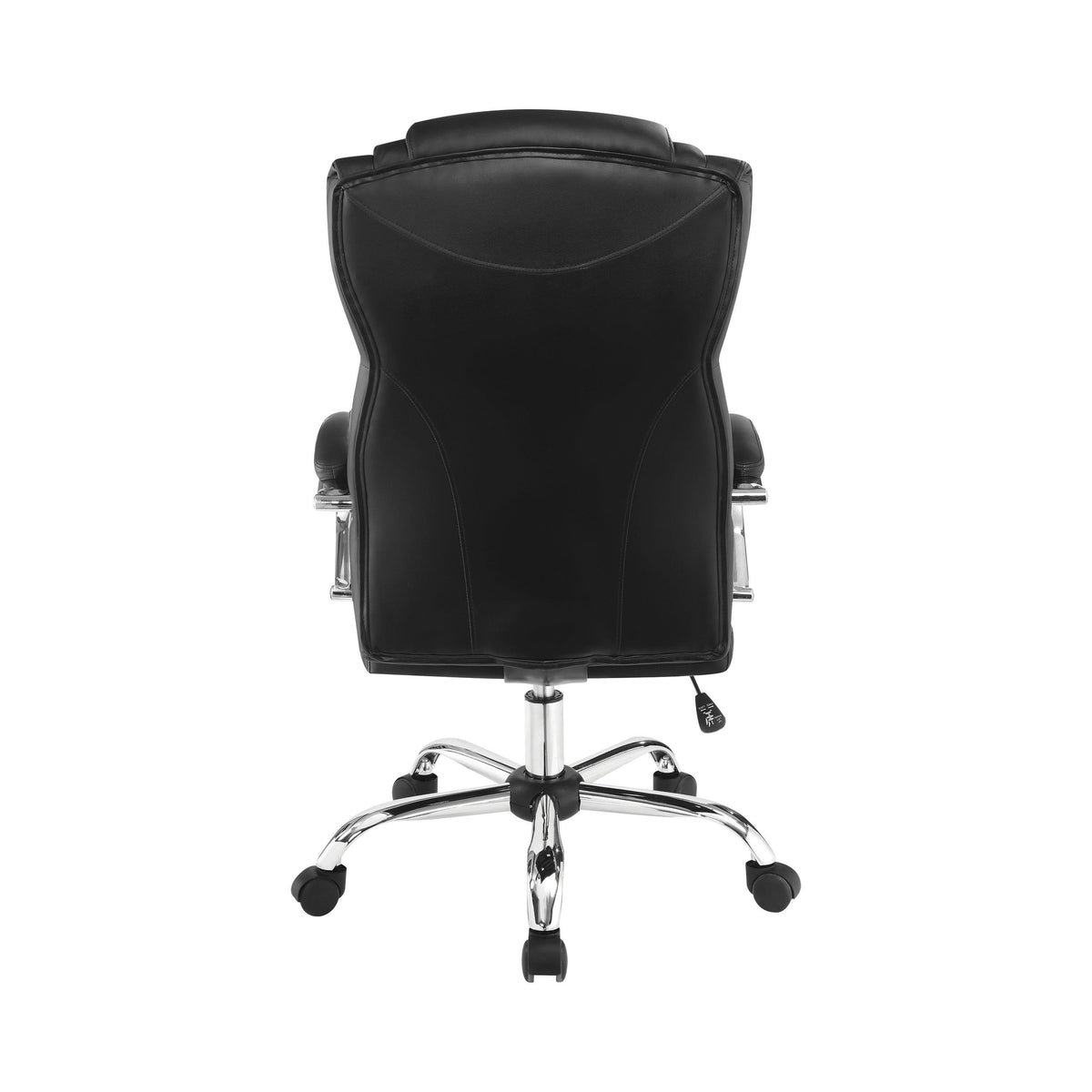 Black Upholstered Office Chair with Casters K751