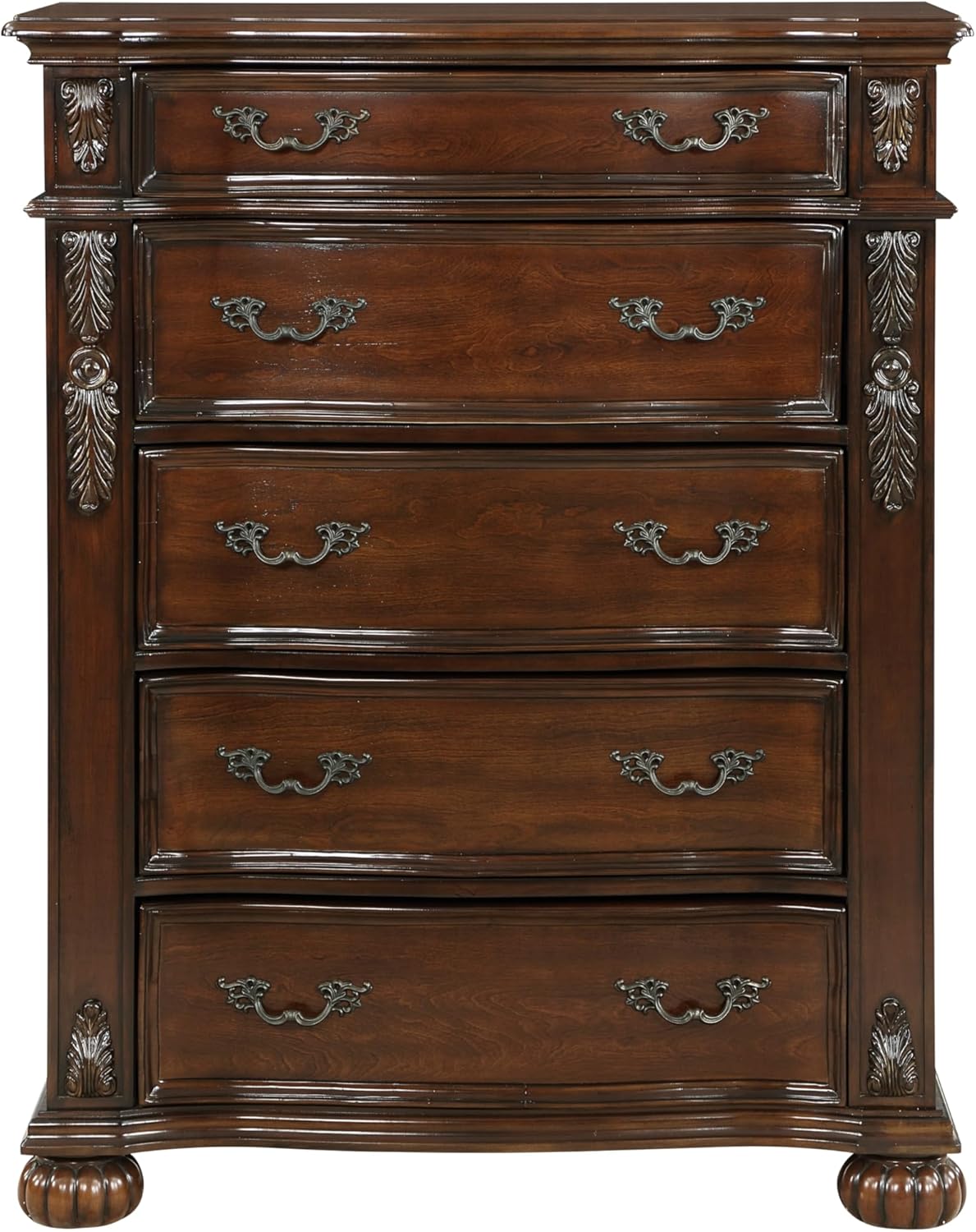 Cherry Finish 5 Drawer Chest N549195