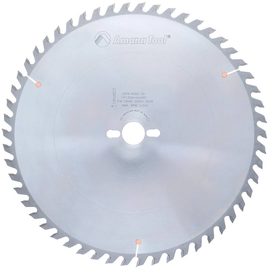 Carbide Tipped General Purpose 14 inch Dia x 54T ATB, 15 Deg, 30mm Bore H27978
