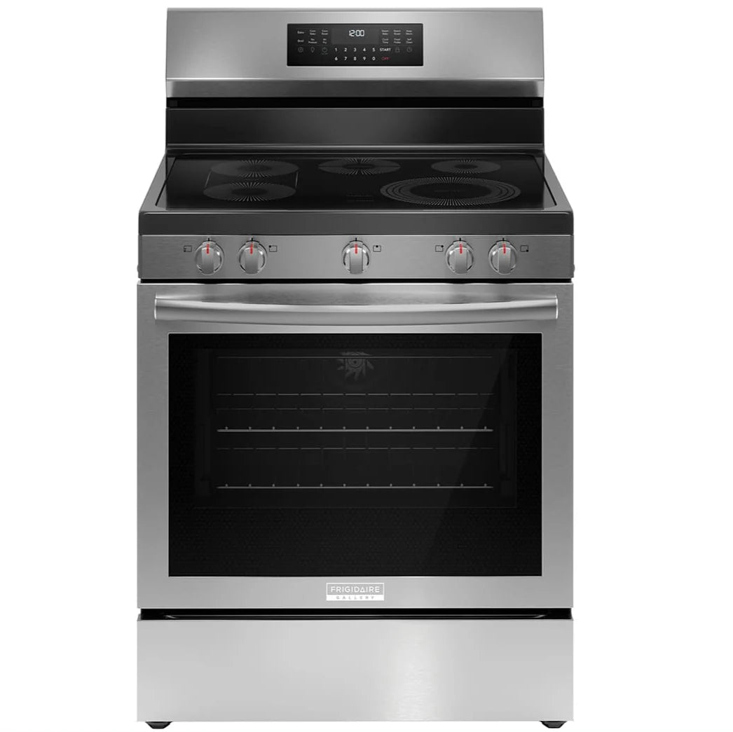 30 In 5.3 Cu Ft Stainless Steel Electric 5-Burner Range with Total Convection O422