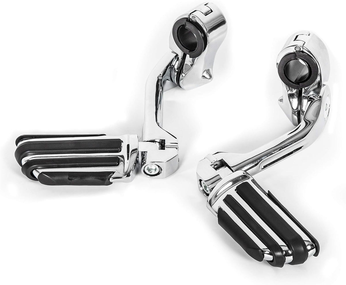 1-1/4" Long Highway Foot Pegs Pedal with Screws for 1.25" Motorcycle Crash Bar Engine Guards Mount Tubing L662082