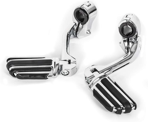 1-1/4" Long Highway Foot Pegs Pedal with Screws for 1.25" Motorcycle Crash Bar Engine Guards Mount Tubing L662082