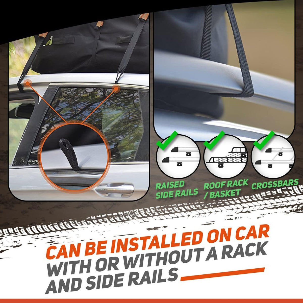 19 Cubic Feet Waterproof Car Roof Bag & Rooftop Cargo Carrier F5167