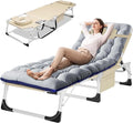 Heavy Duty Tanning Chair with Face & Arm Holes Adjustable 5-Position Folding Chaise Lounge Chair M556