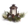 Woodland Inspired Christmas Pillar Candle Holder J75509
