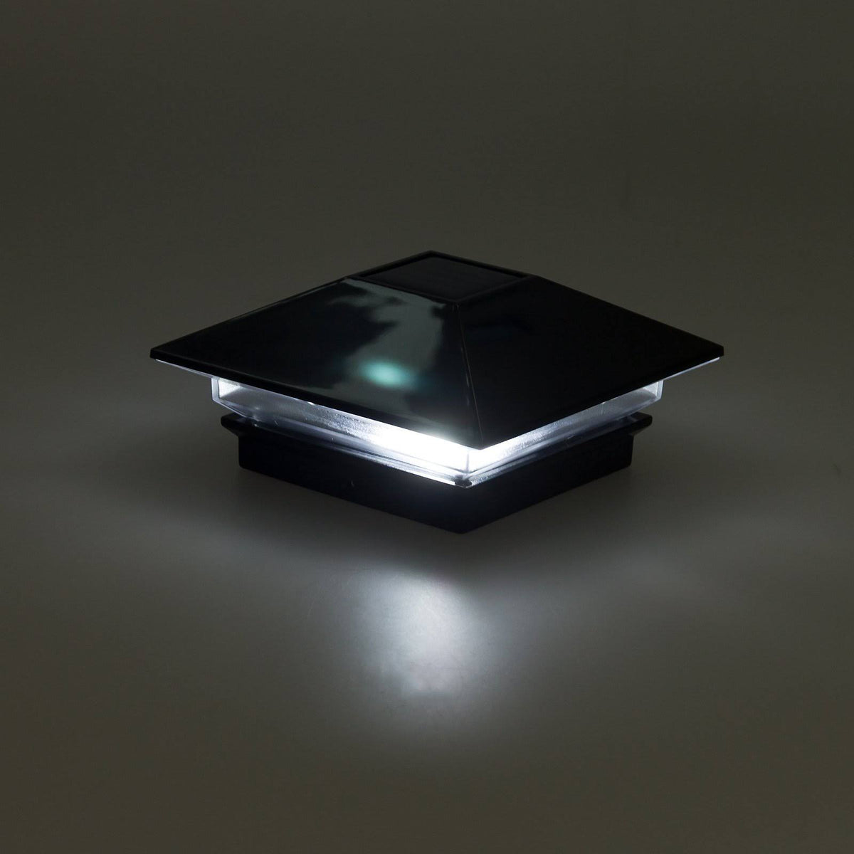 4 x 4 Solar LED Fence Post Cap Light 12 Pack Black Z8178