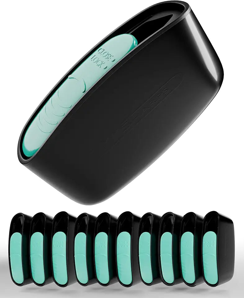 10-Pack Compact Portable Sharps Disposal Container B23232