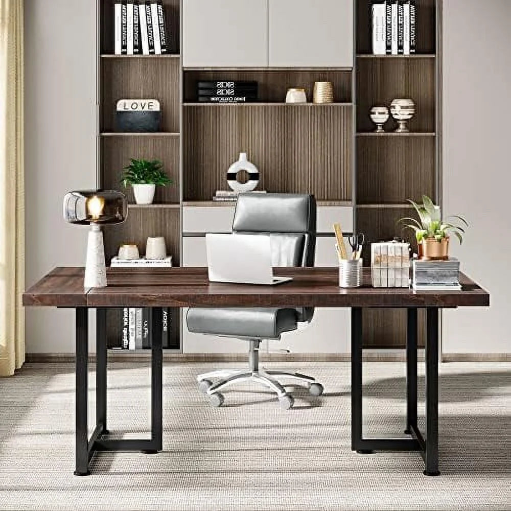 Brown Wooden Executive Desk B338