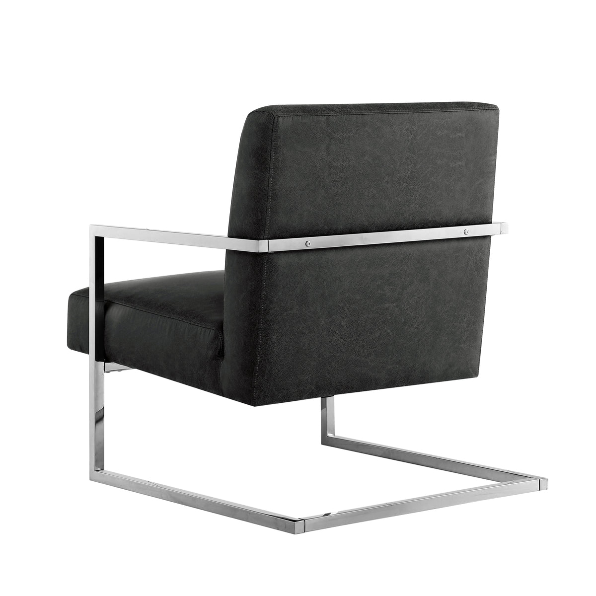 Charcoal PU Leather Accent Chair A8178