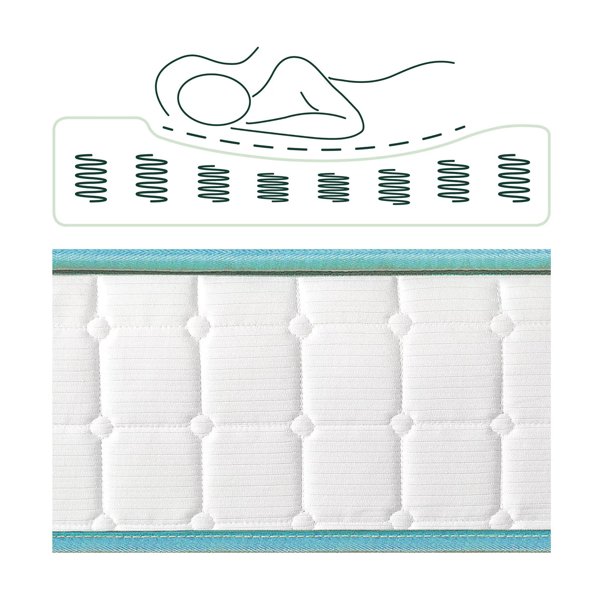 10 Tight Top Spring Mattress V6356