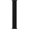 8x22 x 10& Endura-Aluminum Column, Square Shaft, Non-Tapered, Fluted, Textured Black Finish w/ Capi F705