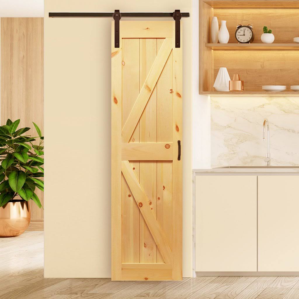 Solid Pine Unfinished Barn Door Slab Q2201