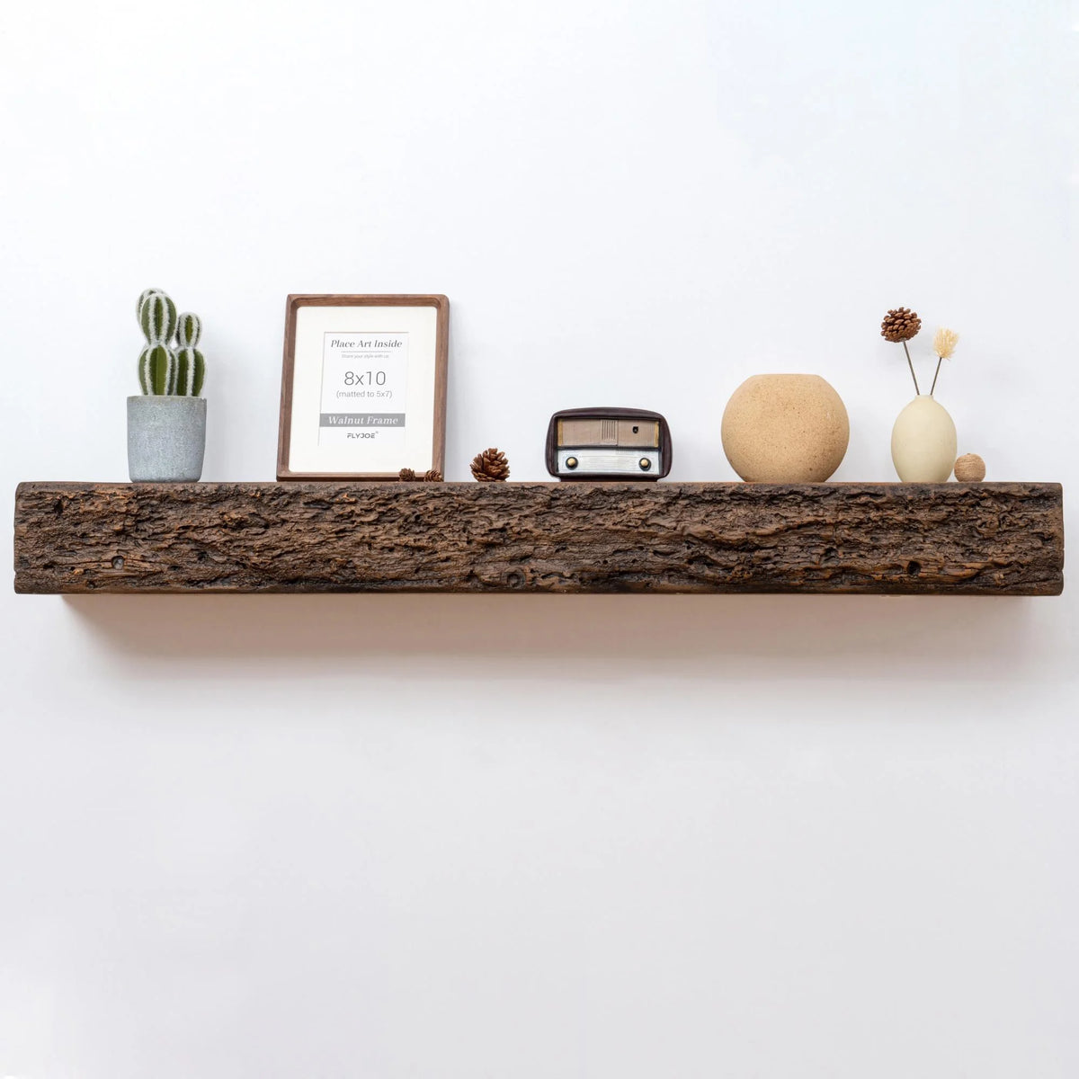 52inch Distressed Brown Floating Concrete Fireplace Mantel Shelf O1147